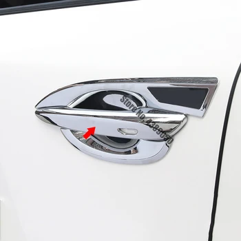 2019 2020 Automašīnu Durvju Roktura Apdare Rāmja Uzlīme Vāks Apvalks ABS Chrome priekš Mazda 3 Axela Piederumi Hroma Apdari