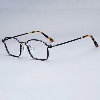 2022 Vintage Brilles Rāmis Ultra Light Tīra Titāna IP Apšuvuma Retro Laukumā Tuvredzība, Optiskās Brilles, Itālija, Stils, Augsta Kvalitāte