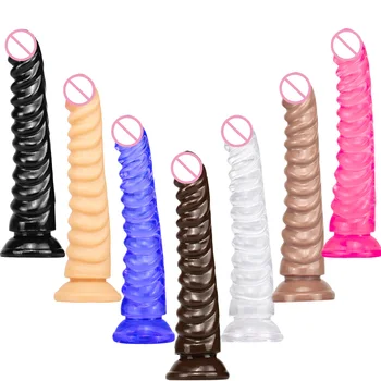 22.5*4cm Vītne Dildo Medicīnas PVC Ar piesūcekni Dzimumlocekļa Seksa Rotaļlietas, lai Sieviete Vīriešiem Pimpi Anālā Masturbācija Butt Plug Pieaugušajiem 18+