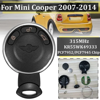 3 Pogas ar PCF7952 Čipu 315MHz Tālvadības Atslēgu Fob Shell Mini Cooper 2007-2014 KR55WK49333