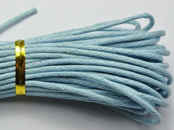 30 Metru Zilā Tapa Kokvilnas Frēzēšana Vadu Vītnes Līnijas 2mm Rotaslietas String