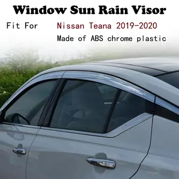 ABS Chrome plastmasas Logu Sejsegu Ventilācijas Žalūzijas, Saules Lietus Aizsargs, auto piederumi Priekš Nissan Teana 2019-2020
