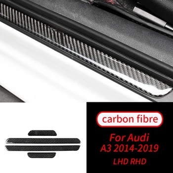 Audi A3 2013-2019 Nekustamā Oglekļa Šķiedras 4gab Durvis, Palodzes Plāksnes Apdari Segtu Automašīnas salona Piederumi, Auto Interjera priekšmeti