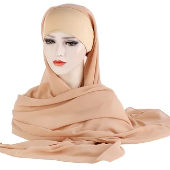 Augstas Kvalitātes Šifona Šalles Pērļu Burbuļu Musulmaņu Hijab Šalle Vienkāršā Cietā ColourShawl Vadītājs Wrap Foulard Šalles وشاح