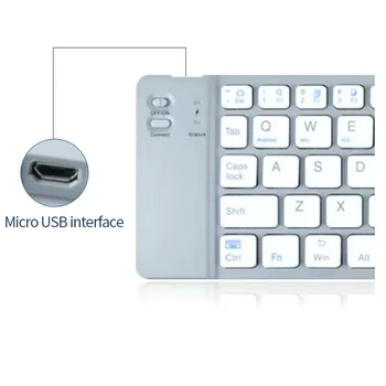Bezvadu Bluetooth Keyboard Mini Kabrioleta Tastatūras 2 Reizes Pārnēsājamu Klaviatūru Biroja Tastatūra iPad Klēpjdatoru Windows, Android vai IOS