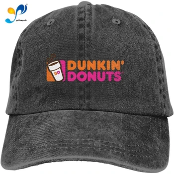 Cepures Sievietēm Dunkin Donuts Beisbola Cepurītes Vīriešu Sieviešu Kempings Pieaugušo Regulējams Trucker Tētis Cepures Kovboju Cepure Casquette Melns
