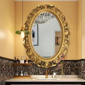Dušas Ziemeļvalstu Spoguļi Gaismas Frizieru Drošības Gaismas Aplauzums Spogulis Dizaina Ovāls Espejos Para Maquillaje Mājas Labiekārtošana