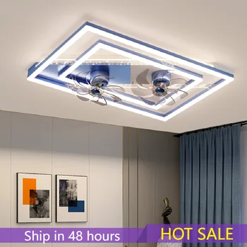 Dzīvojamā istaba dekorēšana guļamistaba dekors led Griestu ventilatori ar gaismas tālvadības ēdamistaba Griestu ventilators gaismas iekštelpu apgaismojums