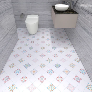 Grīdas uzlīmes pašlīmējošās vannas istaba ūdensizturīgs neslīdošu vannas istabas grīdas uzlīmes, tualetes flīzes tapetes virtuves grīdas, PVC vinila