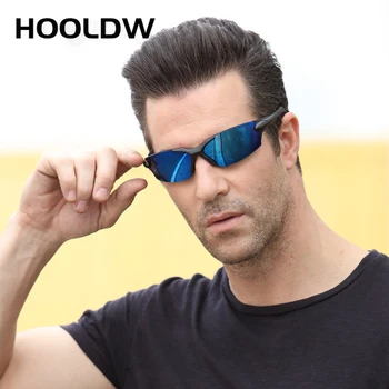HOOLDW Jaunas Polarizētās Saulesbrilles Vīriešiem bez apmales Laukumā Braukšanas Saules Brilles Āra Braukšanas Toņos Ieplests Brilles UV400 Oculos De Sol