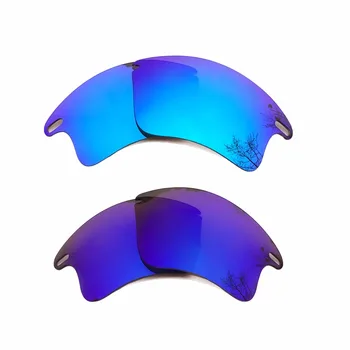 Ice Blue & Purple Spoguļu Polarizētās Lēcas Nomaiņa Ātri Jaka XL Rāmis 100% UVA & UVB