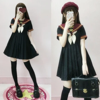 Japāņu koledžas stilā salds lolita kleita studentu jk vienotu izšuvumi navy apkakles viktorijas kleita kawaii meitene gothic lolita op 0