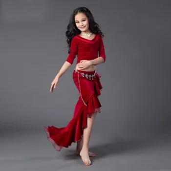 Jaunā Princese Bērni/Meitenes Vēdera Deju Tērpi Bērniem, Indiešu Dejas, Tērpi 2pieces/set set jauki Prakse Valkā