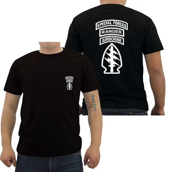Karstā Pārdošanas Modes ASV Armijas Īpašo Gaisa Spēku Desantnieks Ranger Front & Back Print T-krekls Vīriešiem ar Īsām Piedurknēm T Krekls Atdzist Tees