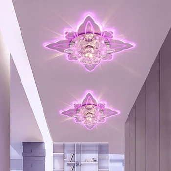 Krāsains, Moderns Priekšnams Crystal LED Griestu Gaismas Koridora Spogulis Griestu Lampa Eju Lieveņa Apgaismojumu