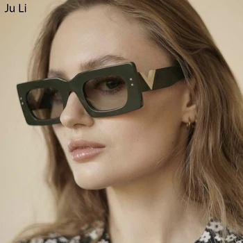 Ku Li Taisnstūra Saulesbrilles Sieviešu Modē Retro Baltais Kvadrāts Liels Rāmis, Saules Brilles Sieviete Luksusa Zīmola Vintage Brilles UV400