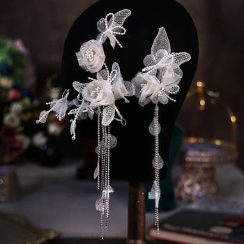 Kāzu cepures jaunu salds modes ziedu pušķis matadatu super set fairy malas, klipu galvenais kāzu kleitu piederumi
