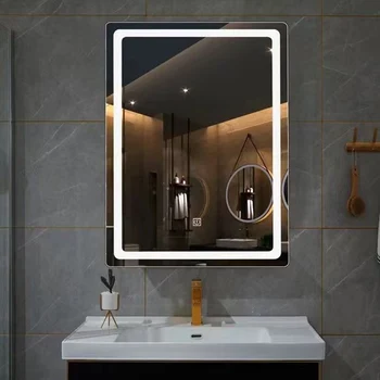 Liela Smart Apgaismojums Vannas istabas Spogulis, Stikls Grims Led Gaismas Ateja Rūpniecības Spoguļa Pilnā Espelho Grande Grims Galdi SY50BM
