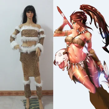 LOL Nidalee Ar Dzīvnieciskajiem Huntress cosplay kostīmu individuāli