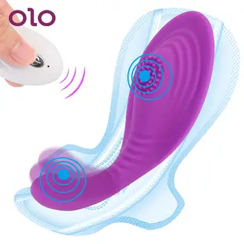 Neredzams Vibratings Bezvadu Tālvadības Valkājamas Biksīšu Vibrators Klitora Stimulators Seksa Rotaļlietas Sievietēm 10 Ātrumu 0