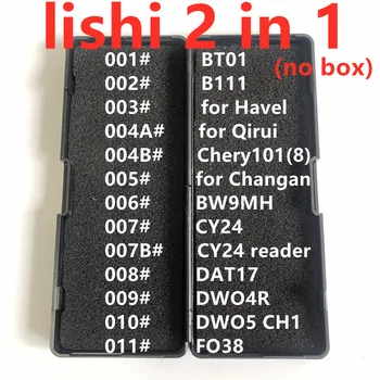 Nē melnā kaste LiShi 2 in 1 BT01 B111 BW9MH CY24 DAT17 DWO4R DWO5 CH1 FO38 par Havela Qirui Changan Chery Atslēdznieka Instrumenti