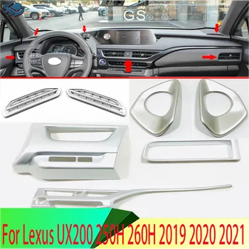 Par Lexus UX200 250H 260H 2019-2021 ABS Chrome Gaisa Ventilācijas Izvads Segtu Paneļa Apdare Bezel Rāmja Formēšanas Rotāt Akcentu Stils
