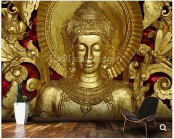 Pasūtījuma papel de parede,Budas Griešanai pie tempļa, Luang Prabang, Laosa. fresce tapetes dzīvojamā istabā, koridorā dīvāns fona