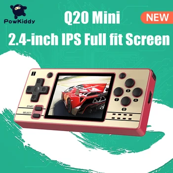 Powkiddy Jaunās q20 full MINI Spēļu Konsole 2,4 collu IPS Ekrāns Retro Mājas Video Spēli Uzcelta Emulatori Uz PS1 Rokas Spēle Spēlētājs