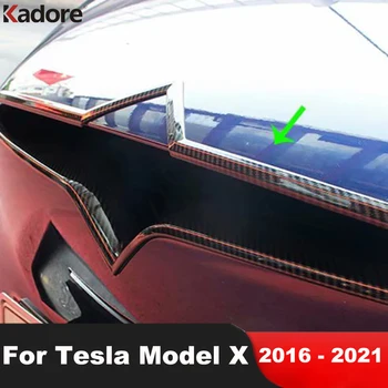 Priekšējā Reste Pārsegs Pārsegs, Motora Pārsegs Melns, Par Tesla Model X 2016-2019 2020 2021 Oglekļa Šķiedras Apdares Lentes Auto Piederumi