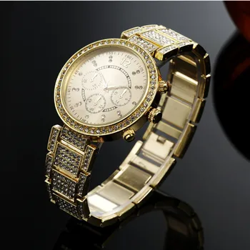 Reloj Mujer Rhinestone Skatīties Sieviešu Pulksteņi Modes Gold Sieviešu Pulkstenis Sieviešu Pulkstenis Saat Bayan Kol Saati Relogio Feminino Luksusa