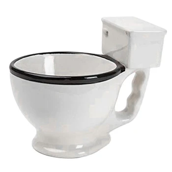 SHGO KARSTI Jaunums Tualetes Keramikas Krūze ar Rokturi 300Ml Kafija Tēja Piens, saldējums Kausa Funny Dāvanas 0