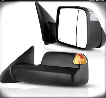 Spoguļi fit 2002-2008 par Dodge Ram 1500 2500 3500 Vilkt Spoguļi Elektriski Apsildāmi Pagrieziena Signāla Gaismu Pāri Spoguļi