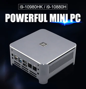 Spēļu dators Intel Core i9-10980HK i9-10885H i7-10750H Mini PC Windows10 M. 2 NVME AX200, WIFI, BT, DP, HDMI Tips C 3 ekrāns ar 4K