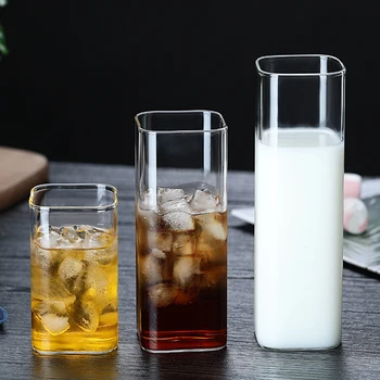 Stikla krūze Siltuma Izturīgas Sienas Stikla Kafijas/Tējas Krūzes Un Kausus Alus cola piena krūze Kafijas Krūzes Laukumā Krūzes, Glāzes Shot Brilles
