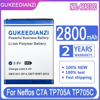 Sākotnējā GUKEEDIANZI JAUNU 2800mAh NBL-46A2300 Akumulatoru TP-Link Neffos C7A TP705A TP705C Mobilo Telefonu Batterij + Ceļa NR.