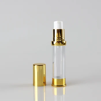 Vairumtirdzniecības 10 ml vakuuma pudele sūknis, zelta losjons pudeli ar augstspiediena sūkni