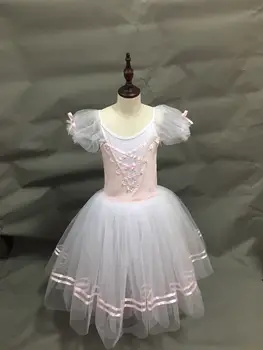 Īss Puff Piedurknēm Žizele Baleta Tērpi, Bērnu Bērni Pieaugušo Ilgi Balerīna Kleita Sievietēm Baleta Tutu Meiteņu Sniegumu Deju Valkā