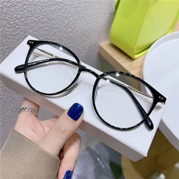Retro Apaļā Rāmja Multifokāla Progresīvās Brilles Datoru Anti Zilā Gaisma Lasīšanas Brilles Sievietēm Ultravieglajiem Tālu Netālu Brilles 1