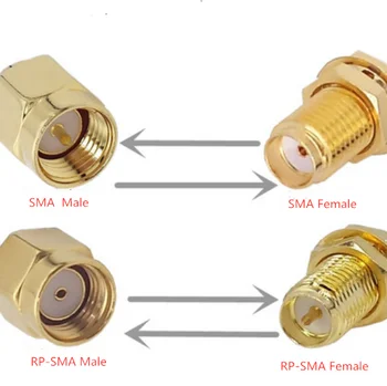 RP-SMA Male SMA Male Plug RF Koaksiālie Konektori adapteri 1