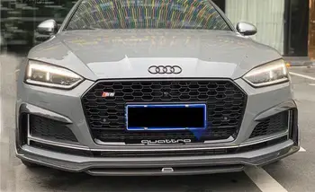 Audi A5 S5 B9 2017-2020 Nekustamā Oglekļa Šķiedras Priekšējais Izkliedētājs Lip Spoileri, Buferi Sadalītāji Vēja nazis Lampu Uzacis Plakstiņa Vāciņu 2