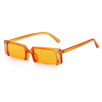 modes bez apmales Saulesbrilles sieviešu Toņos, Taisnstūra pusi kadra Laukums, Saules Brilles, Lai Sieviete vīrietis Vasaras Ceļojumā UV400 Oculos 2