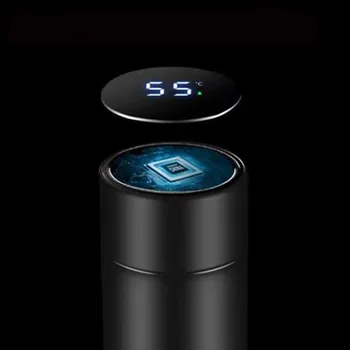 Nerūsējošā Tērauda Karstā Ūdens Pudeli LED Digitālā Temperatūras Displejs Smart Vakuuma, Termiskā Krūzes Ceļojumu Kausa Atgādināt Dzert Ūdeni Kolbā 2