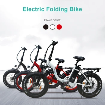 Ķīnas rūpnīcā karstā pārdošanas locīšanas elektrisko velosipēdu velosipēdi 20inch tauku riepu zemu soli pa kadru e-bike 2