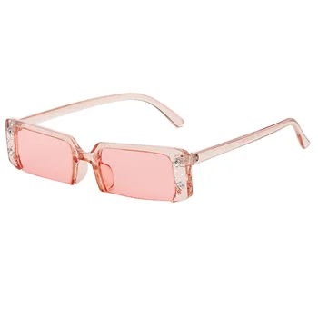 modes bez apmales Saulesbrilles sieviešu Toņos, Taisnstūra pusi kadra Laukums, Saules Brilles, Lai Sieviete vīrietis Vasaras Ceļojumā UV400 Oculos 3