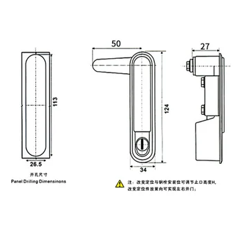 MS618 plaknes fiksēšana strāvas sadales skapis rūtiņu laukumā, durvju slēdzenes, sakaru lodziņā Fonds lodziņā iekārtas durvju Slēdzene 3