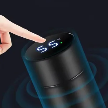 Nerūsējošā Tērauda Karstā Ūdens Pudeli LED Digitālā Temperatūras Displejs Smart Vakuuma, Termiskā Krūzes Ceļojumu Kausa Atgādināt Dzert Ūdeni Kolbā 3