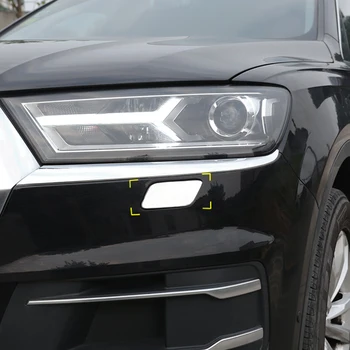 CARMANGO Audi Q7 4M 2016-2019 Auto Piederumi Lukturu Ūdens Strūklu Klp Apdares Rāmja Uzlīme Vāka Apdare Chrome Liešanai 4