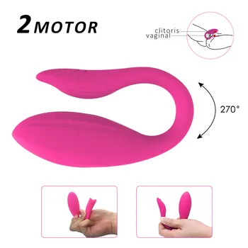 Sirēna ar Bezvadu Tālvadības Sievietes G-Spot Klitora Dzelksnis 12 Ātrumiem Vibrators Massager Dual Motori Pieaugušo Seksa Rotaļlietas Pāris 4